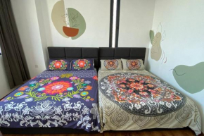 #1.3 Cozy 7Pax Large Beds 2B1R Vivacity Kuching Jazz Suites